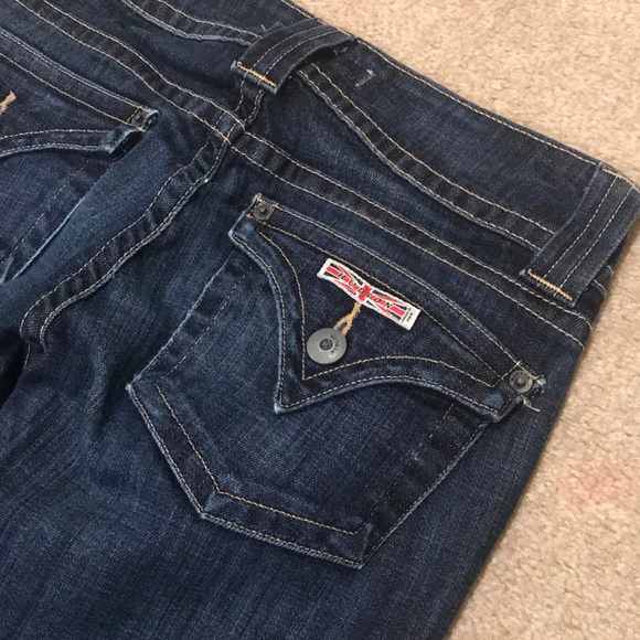 Hudson jeans size 24 dark wash flap pockets - Picture 2 of 6